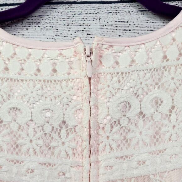 Purple Rose Girl's Pink and Lace Dress Size 16 - Picture 10 of 11